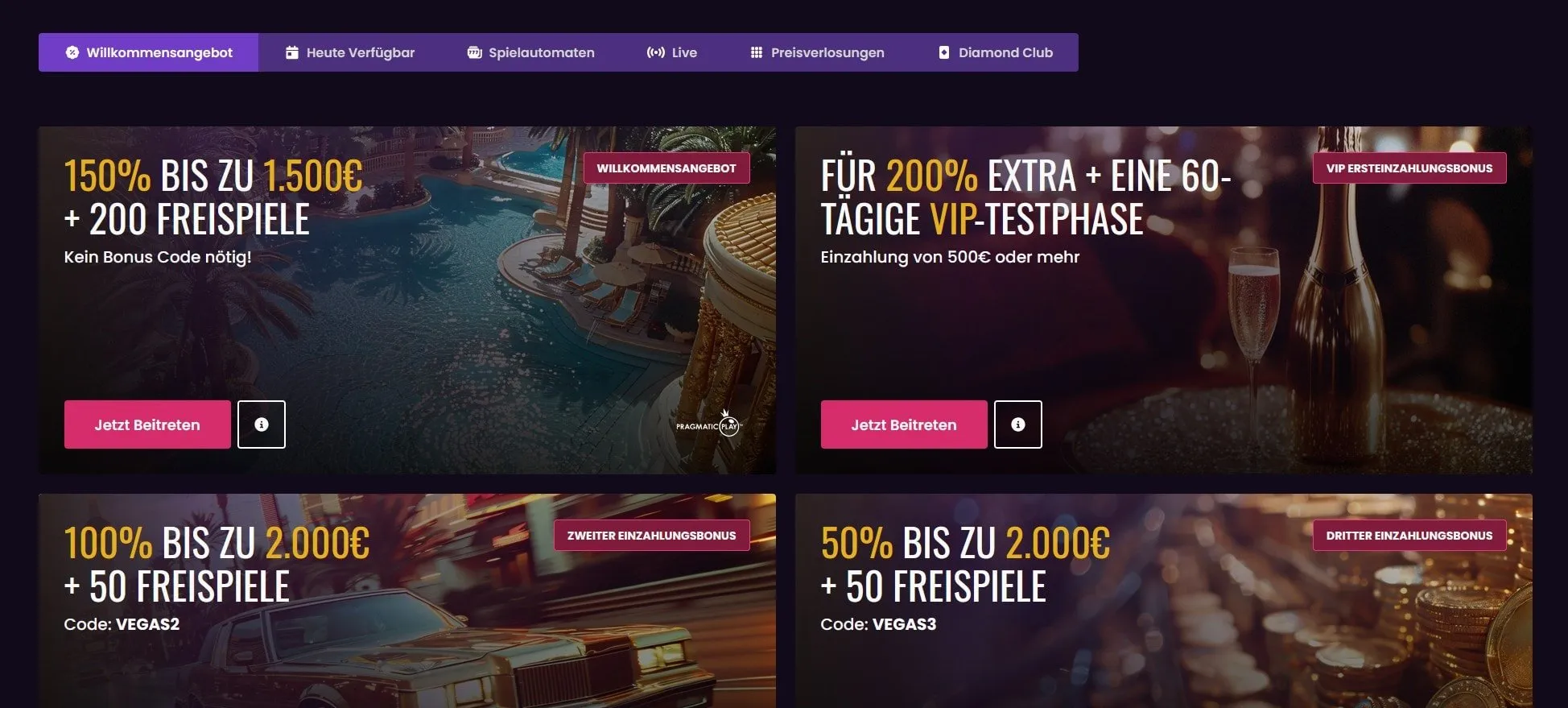VegasNow Casino Boni Bonusangeboten bei Vegasnow Casino