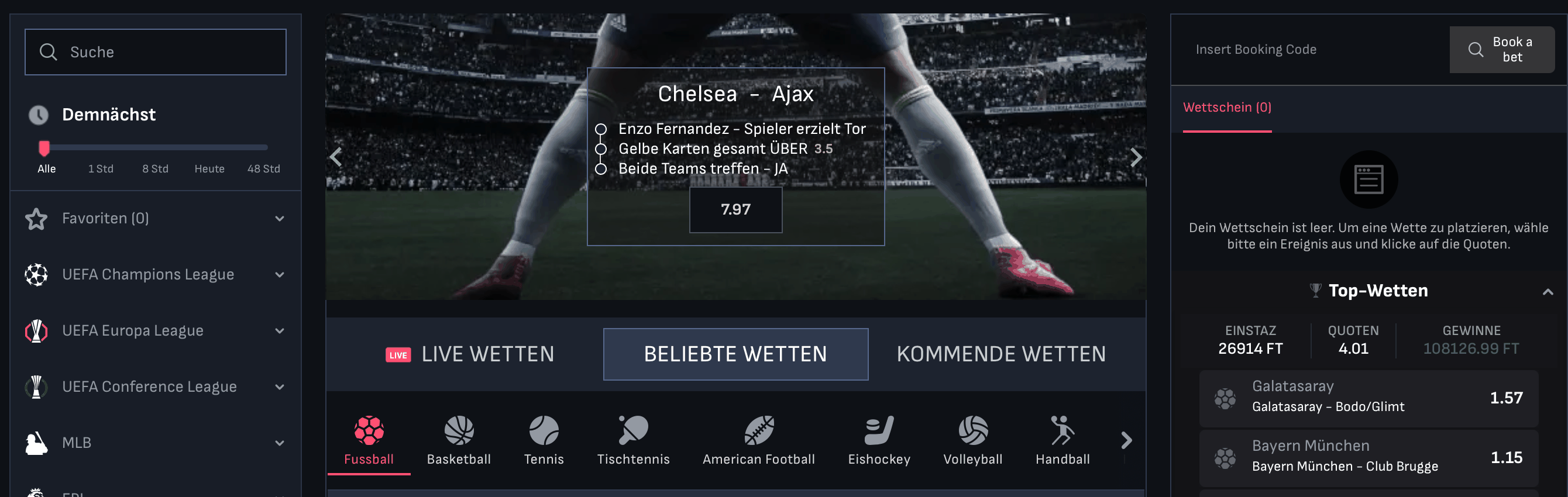 Mafia Sportwetten Optionen