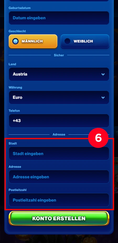 Adresse im Spins of Glory