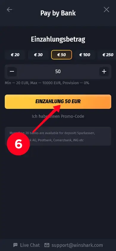 Bestätigen Sie die Transaktion über Klarna Sofort