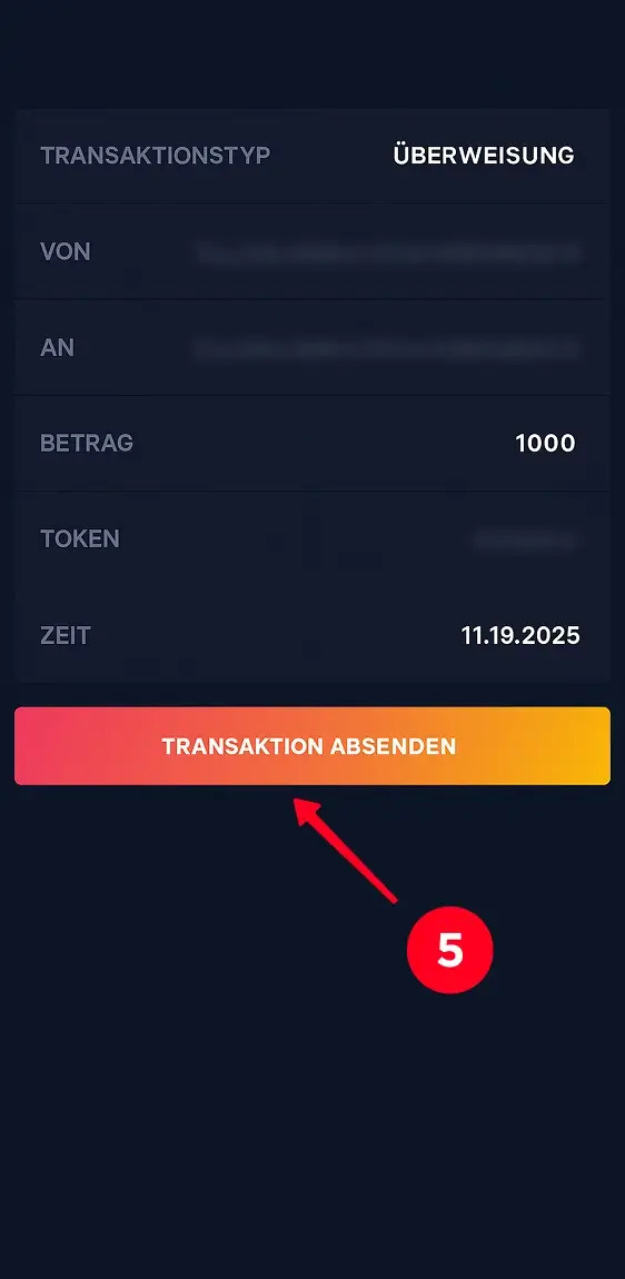 TRX-Transaktionsbestätigung