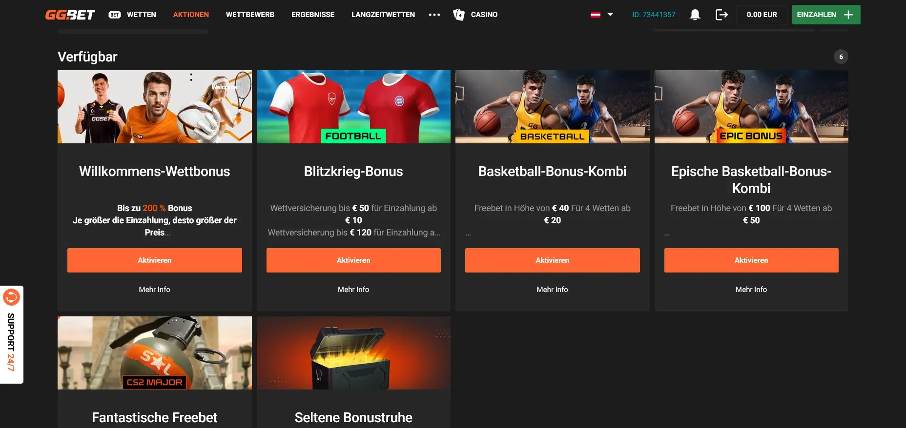 GG.BET Boni ansehen