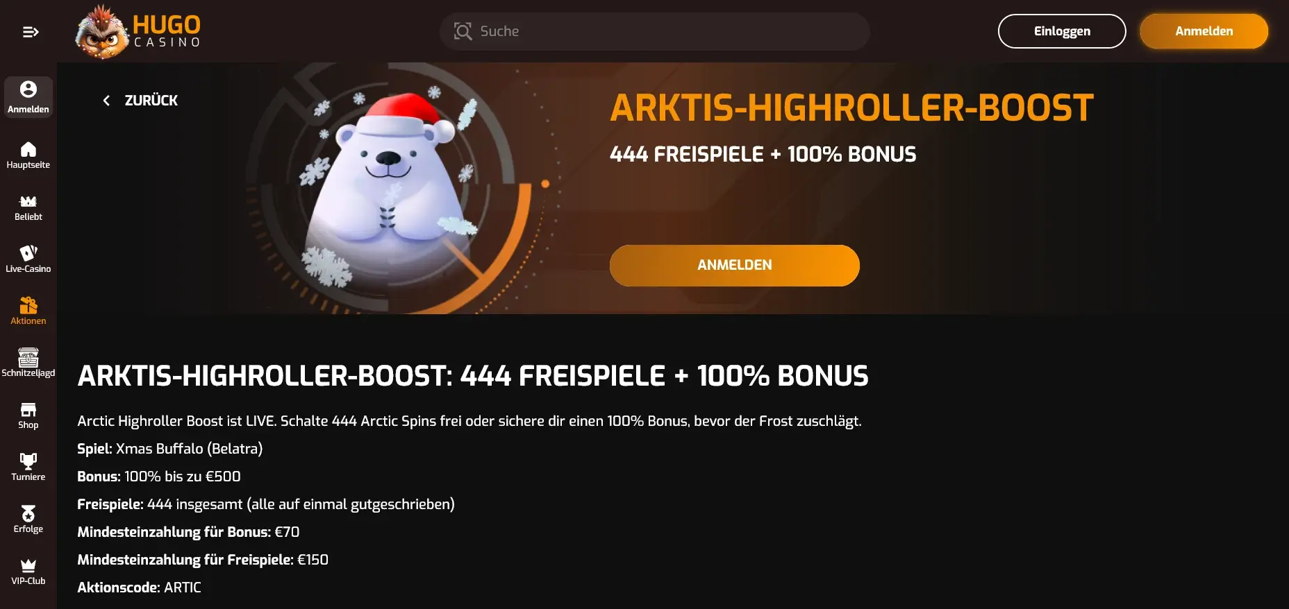 Freispiele und 100 Prozent Bonus