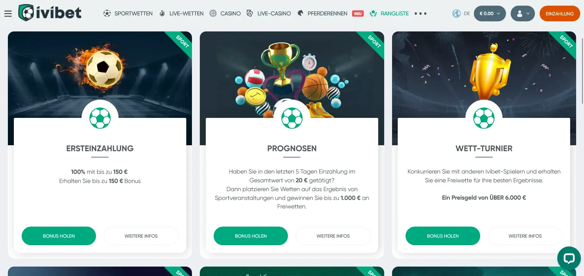 ivibet Sportwetten-Bonusaktionen