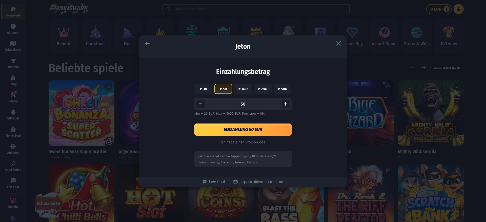 Jeton Zahlungsmethode Casino