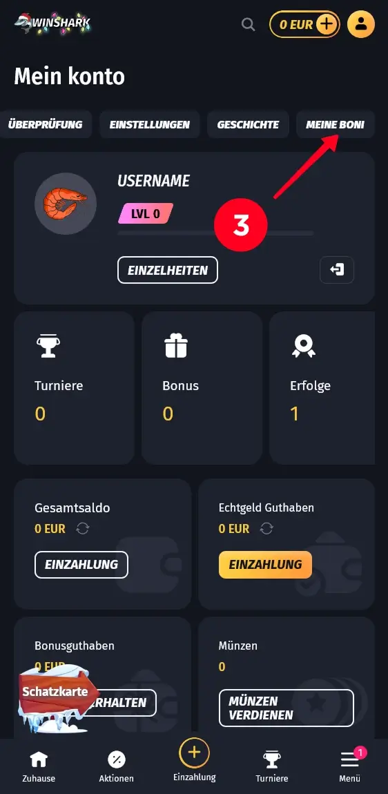 Tab Meine Boni im Konto