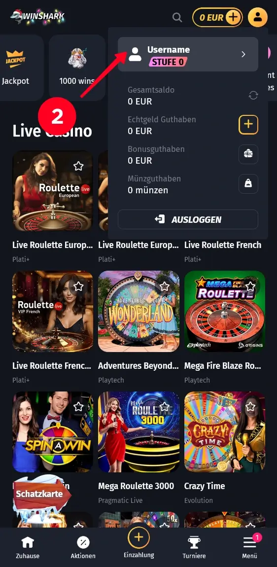 Profilmenü im Winshark