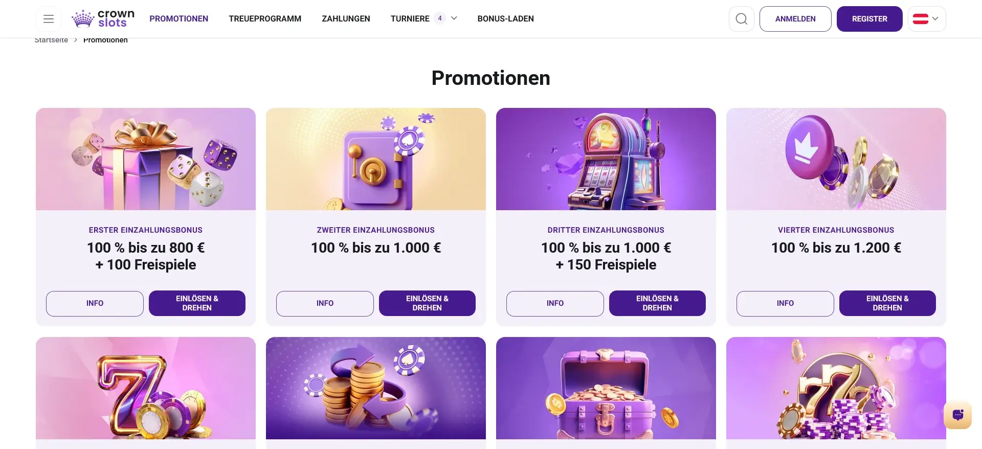 CrownSlots Casino Bonusprogramm