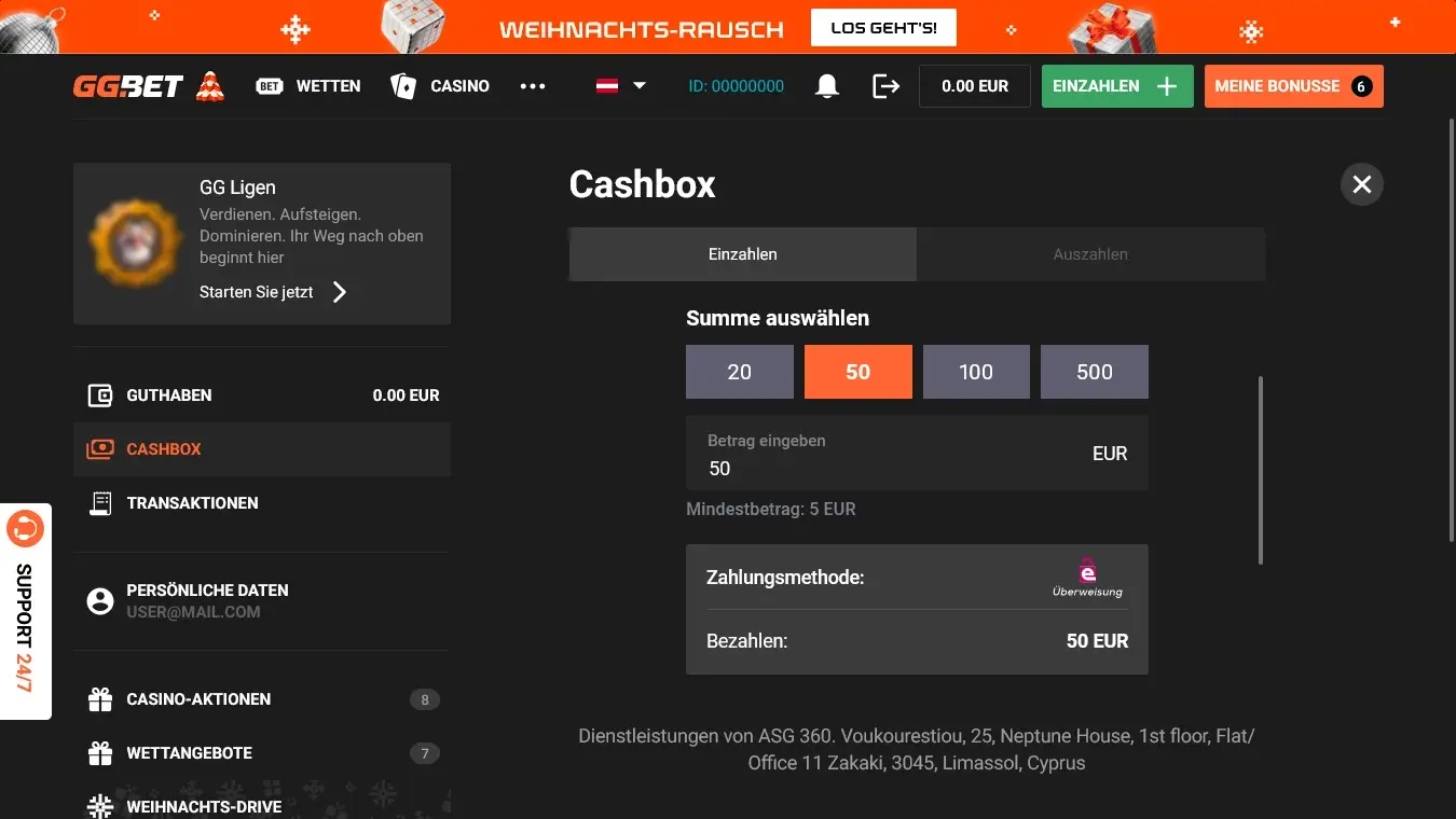 EPS Einzahlung im GGBet
