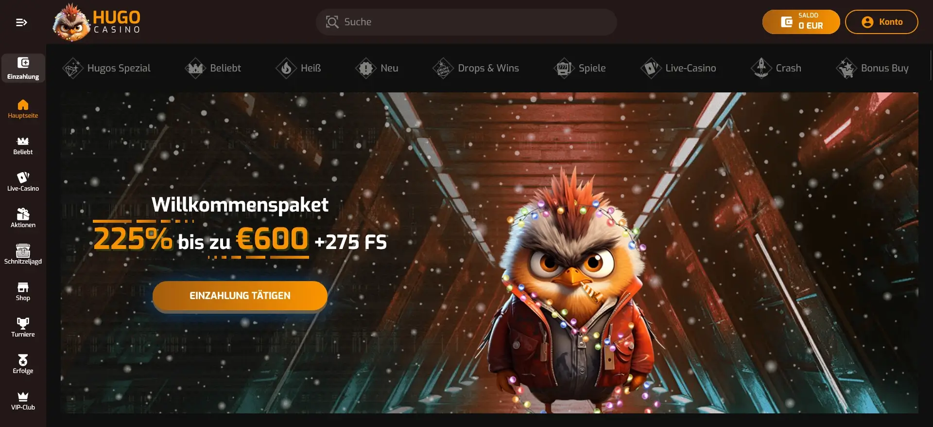 Seriöses Hugo Casino Bonusübersicht