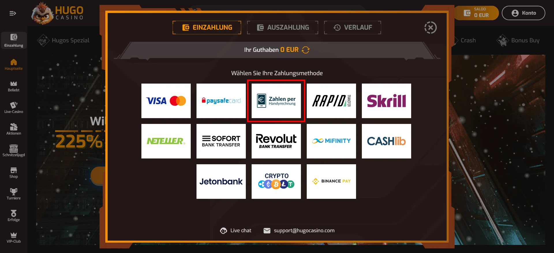 Hugo Magenta Handyrechnung