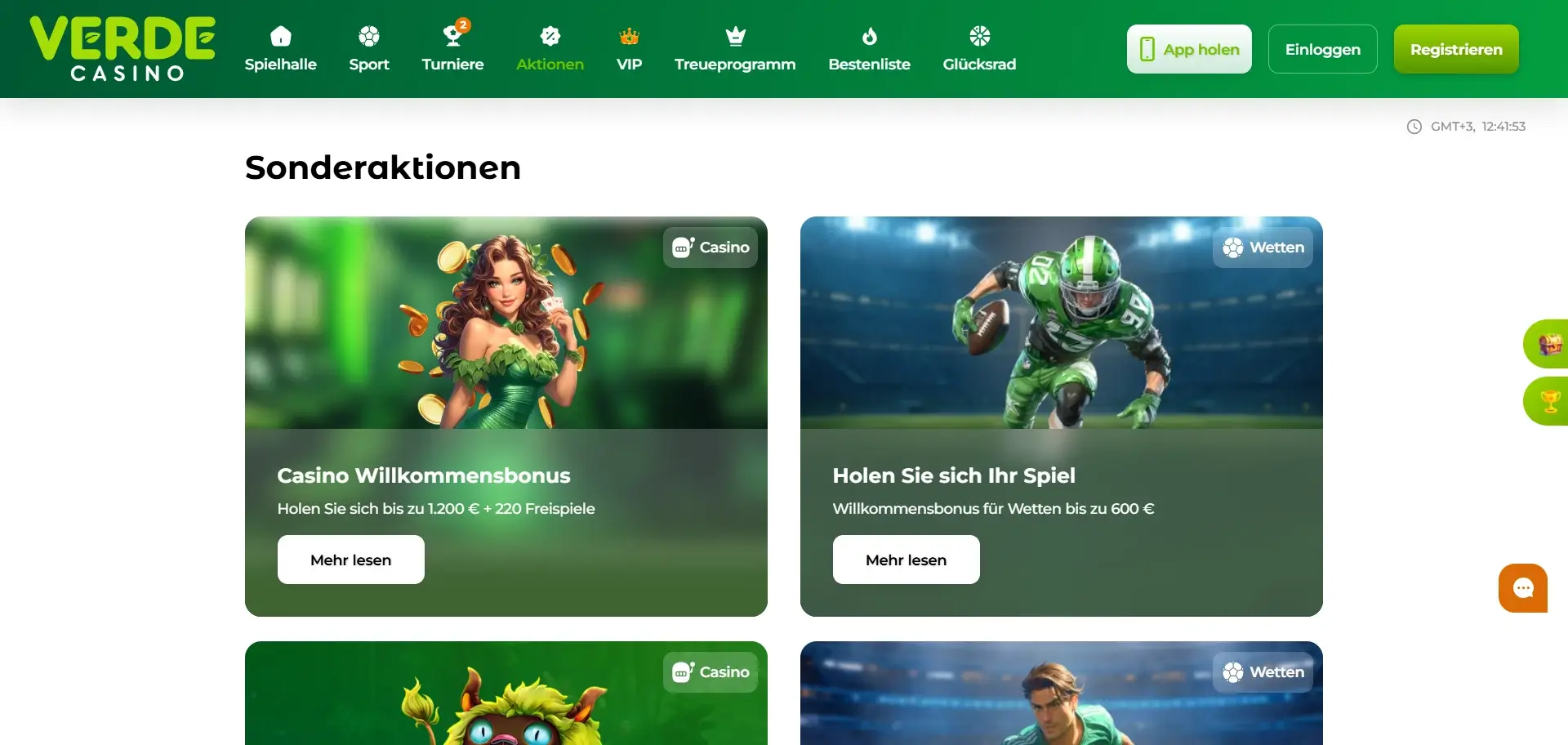 Sonderaktionen im Verde Casino mit 150 Freispielen für neue und aktive Spieler Verde Casino Freispiele Aktion