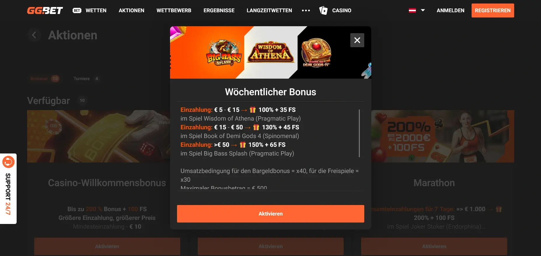 GGBet 20 Euro ohne Einzahlung Ersatz