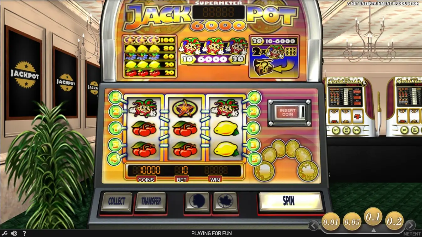 Jackpot 6000 als klassischer Automat mit großem Jackpot und bekannt für Slots mit hohen Auszahlungen Klassischer Automat Jackpot 6000 mit hohen Gewinnen