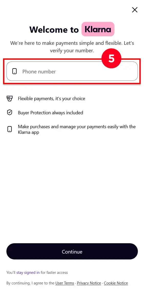 Neosurf Gutschein Zahlung mit Klarna Verifizierung