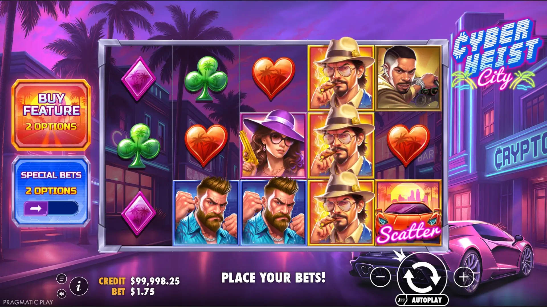 Der neue Slot Cyberheist City mit Neon-Walzen