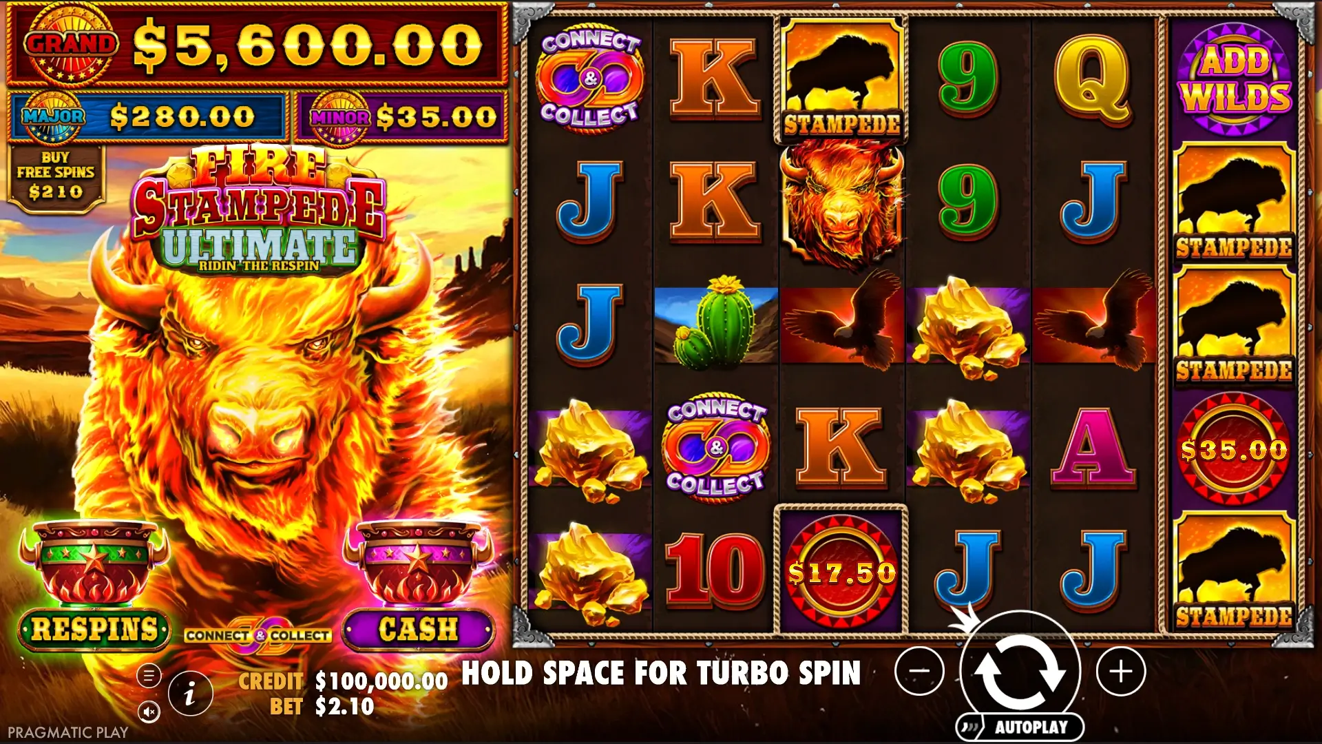 Gameplay vom neuen Slot Fire Stampede Ultimate