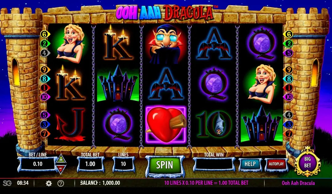 Ooh Aah Dracula als auffälliger Vampir Slot mit hoher Volatilität und Chancen auf hohe Auszahlungen Vampir Slot Ooh Aah Dracula mit hoher Volatilität