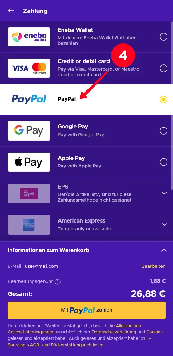 PayPal Option