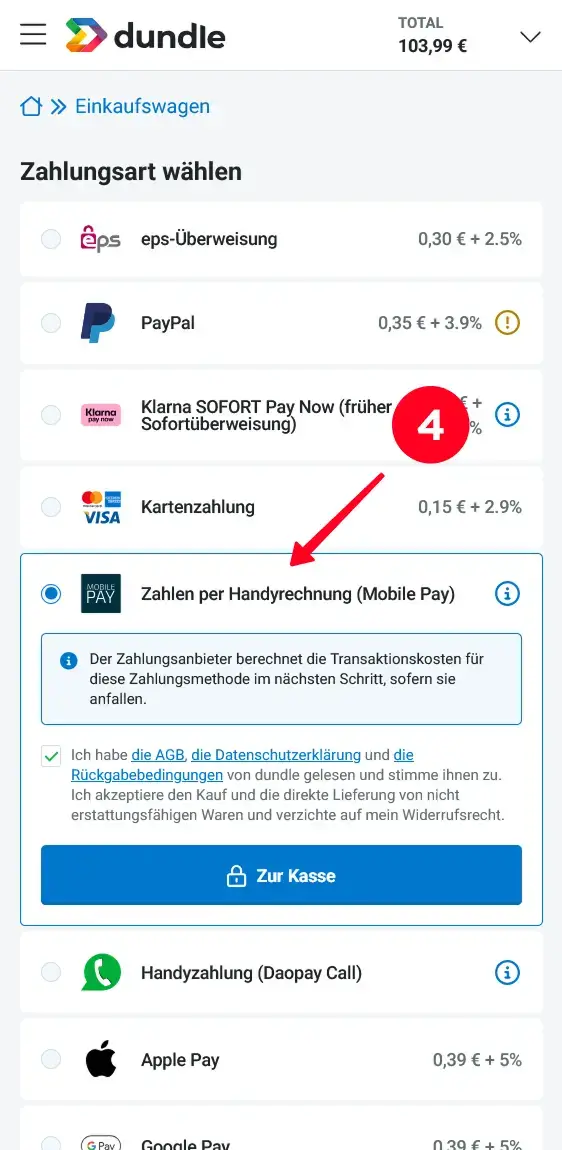 SMS Zahlung im Paysafecard Checkout