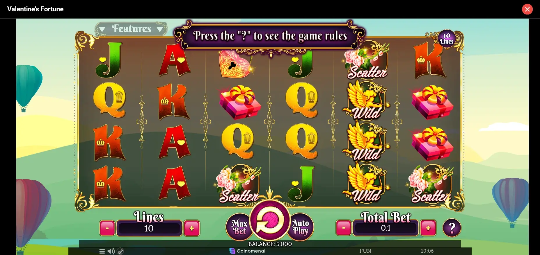 Florale Symbole und Bonusfunktionen im Valentine’s Fortune Slot für den Valentinstag Spieloberfläche vom Valentinstag Slot Valentine’s Fortune
