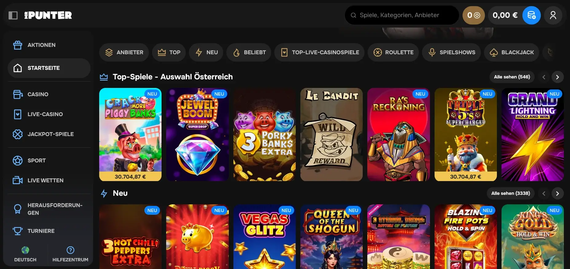 Mrpunter-top-spiele-oesterreich MrPunter Spiele Auswahl mit neuen und beliebten Slots