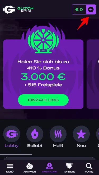 Einzahlen im Revolut online casino