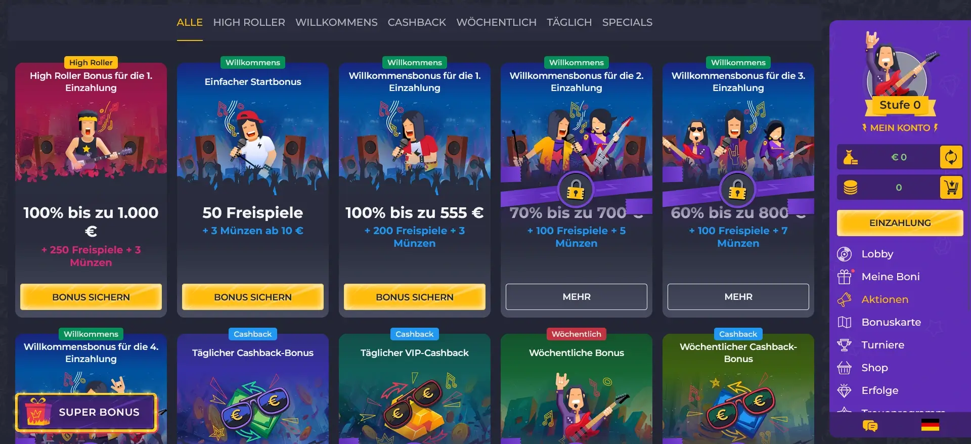 Rolling Slots Casino Bonus Aktionen