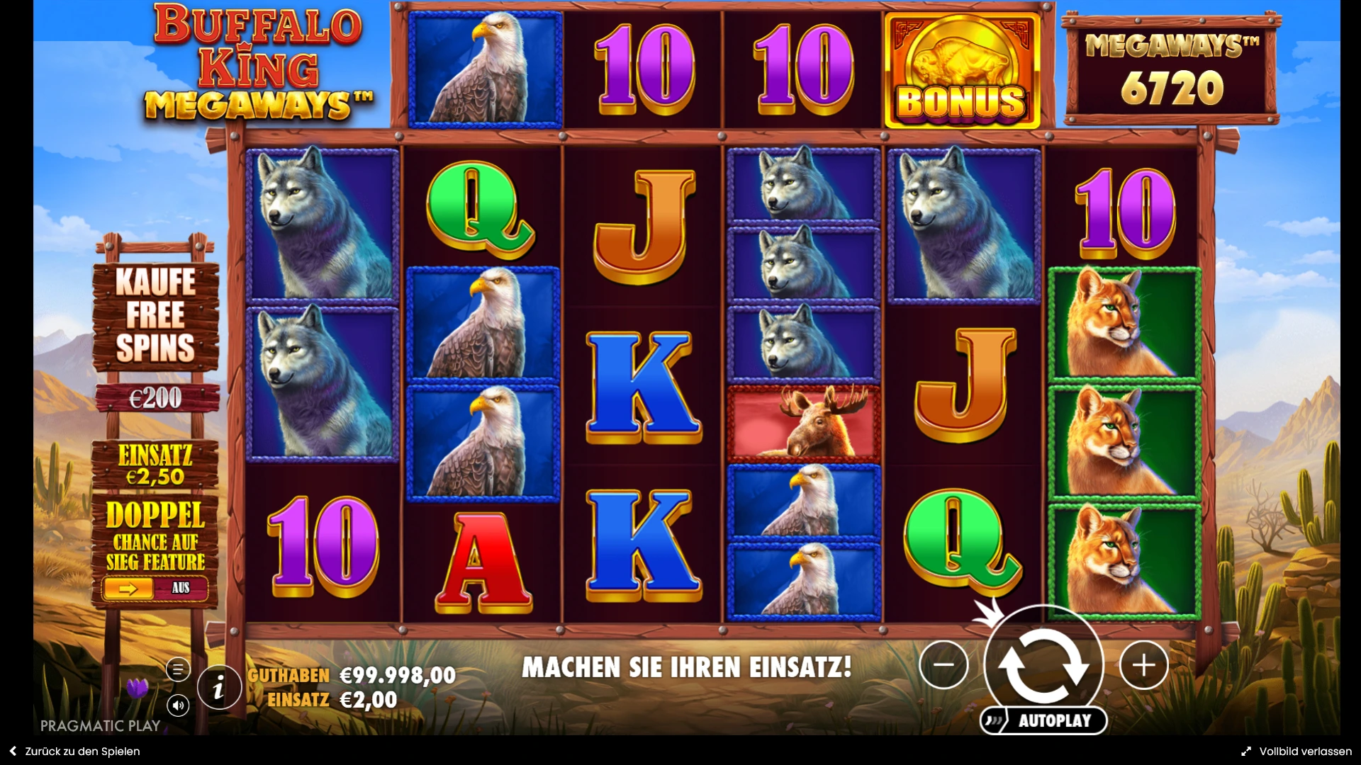 Buffalo King Megaways Slot Spiel