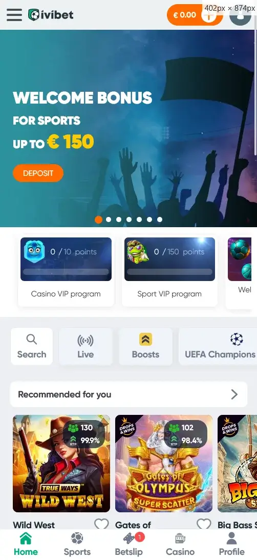Ivibet App für Sportwetten und Casino unterwegs