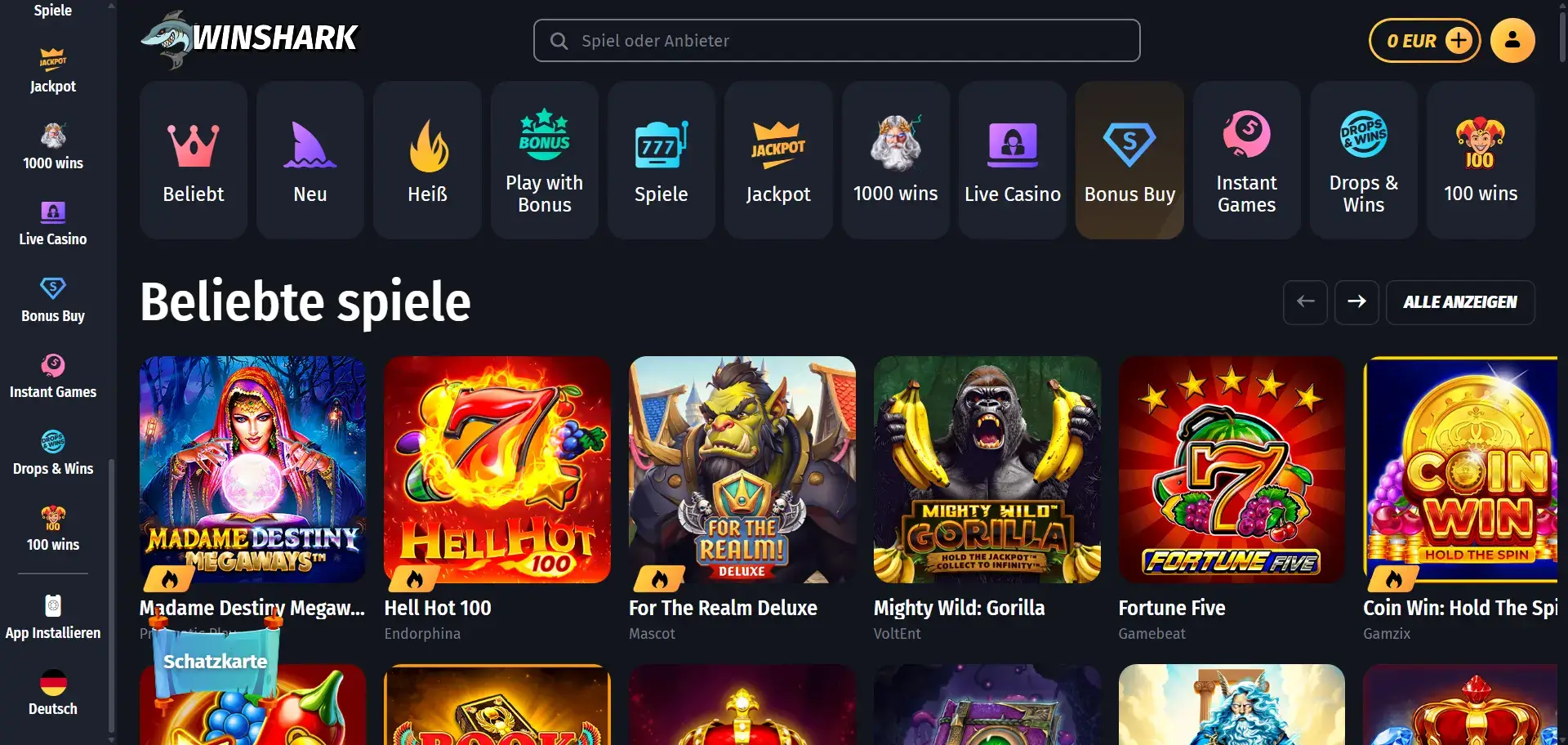 Winshark Android Casinos Spiele