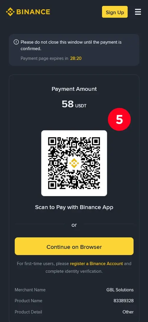 Binance Pay QR-Code