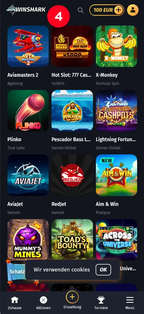 Crash Game im Online Casino auswählen