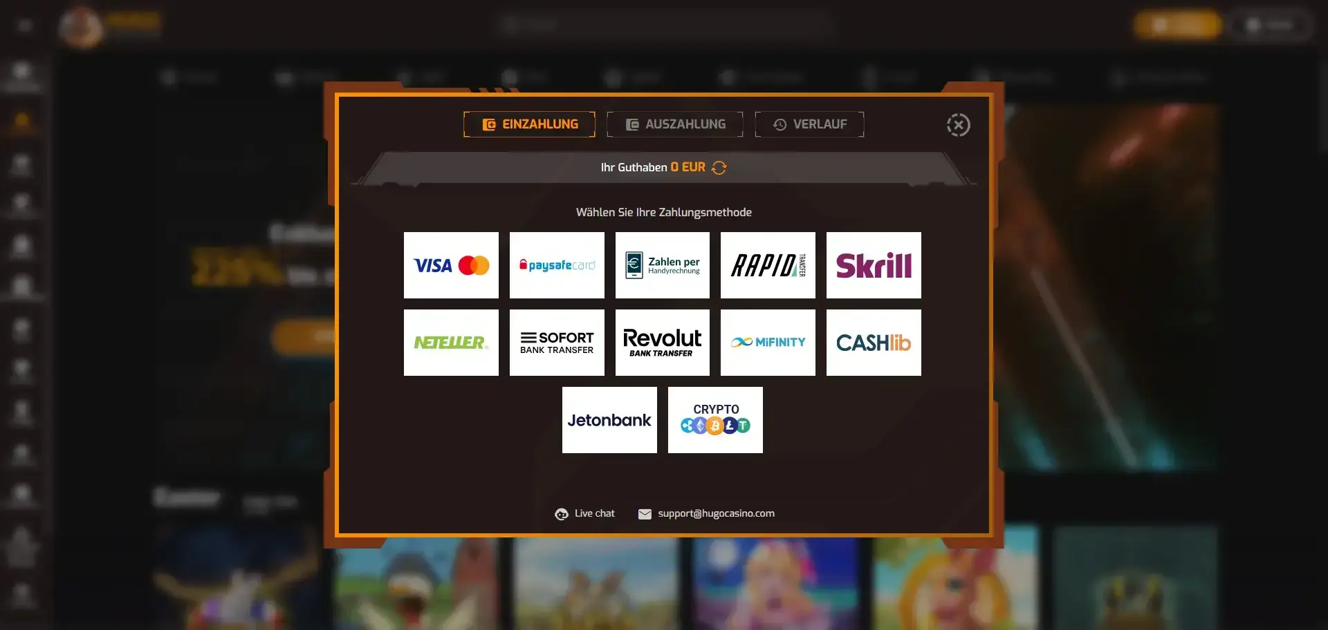 Hugo Casino bietet zahlreiche Zahlungsoptionen mit transparenter Casino Mindesteinzahlung für neue Spieler Hugo Casino Mindesteinzahlung Methoden