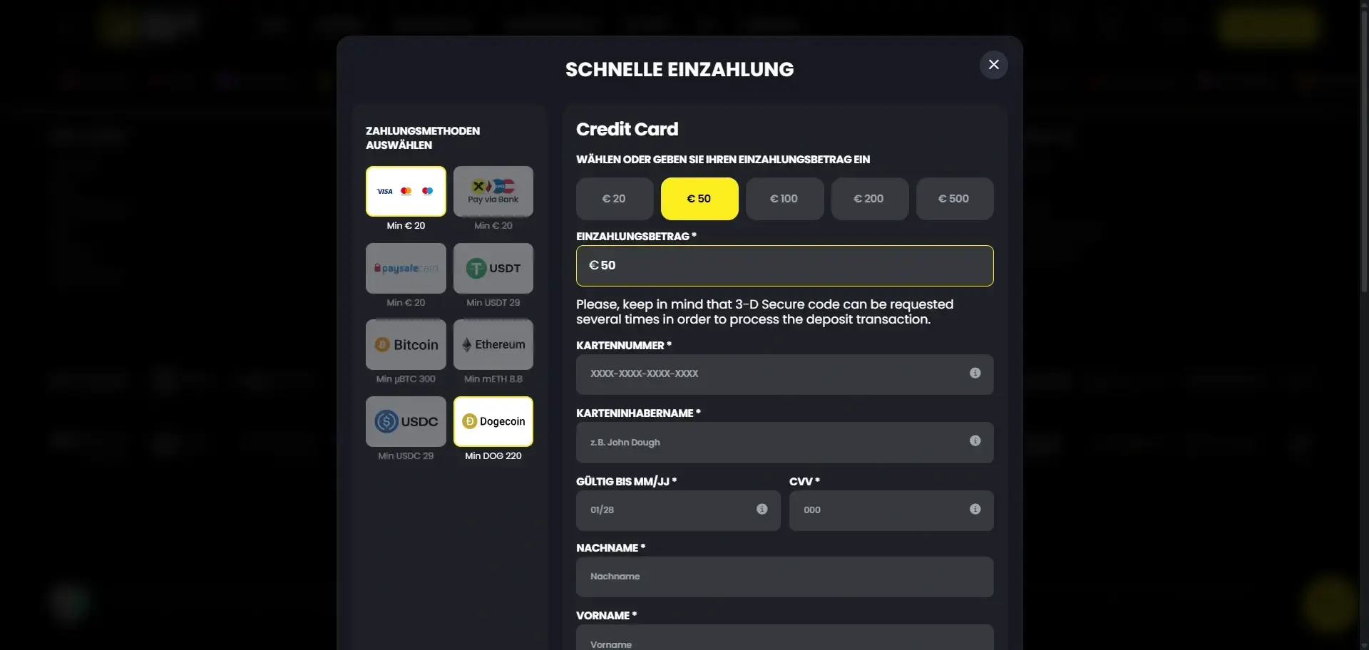 MoonWin Casino bietet schnelle Einzahlungen mit Kreditkarte und Kryptowährungen in sicherer Umgebung MoonWin Casino Einzahlung