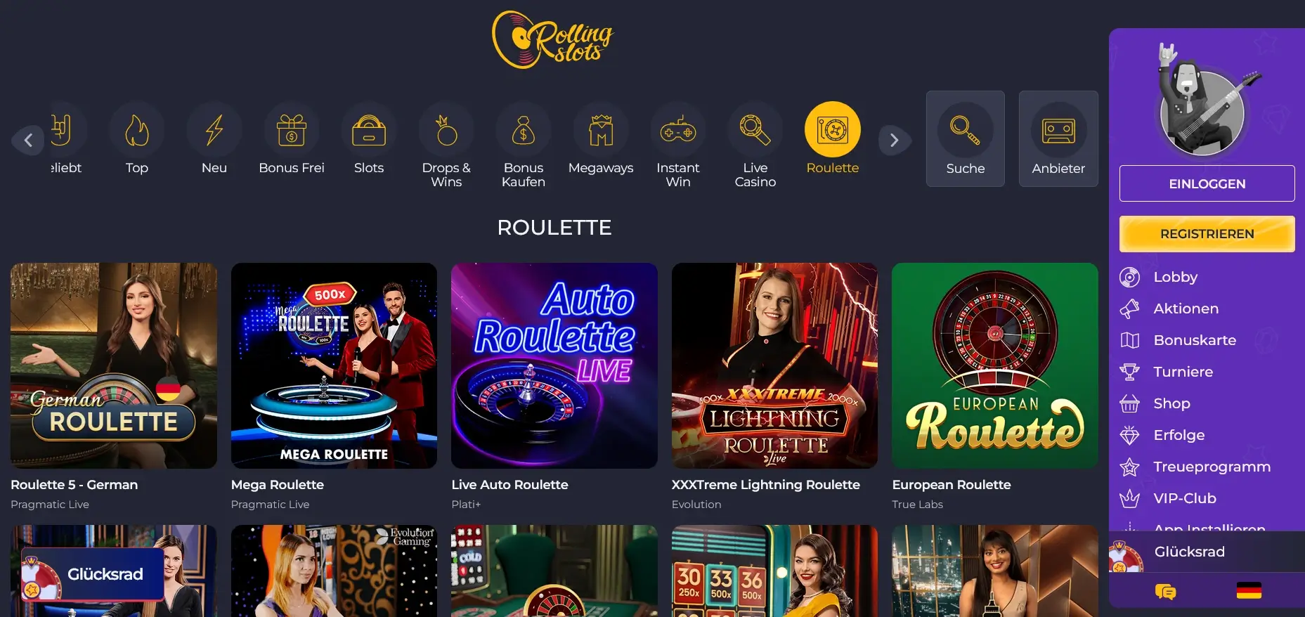 Rolling Slots Roulette Spielsuche