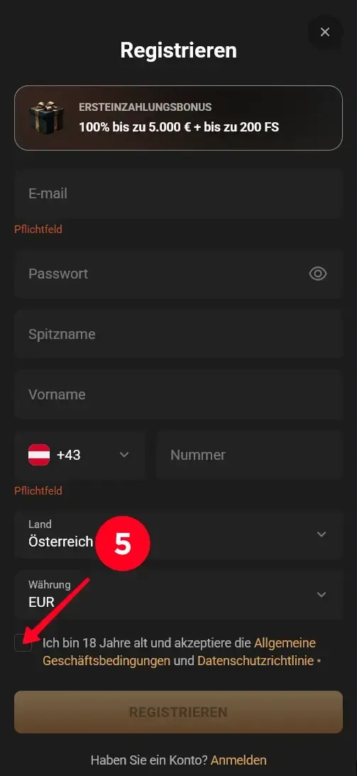 Slot Mafia Casino Registrierung Zustimmung