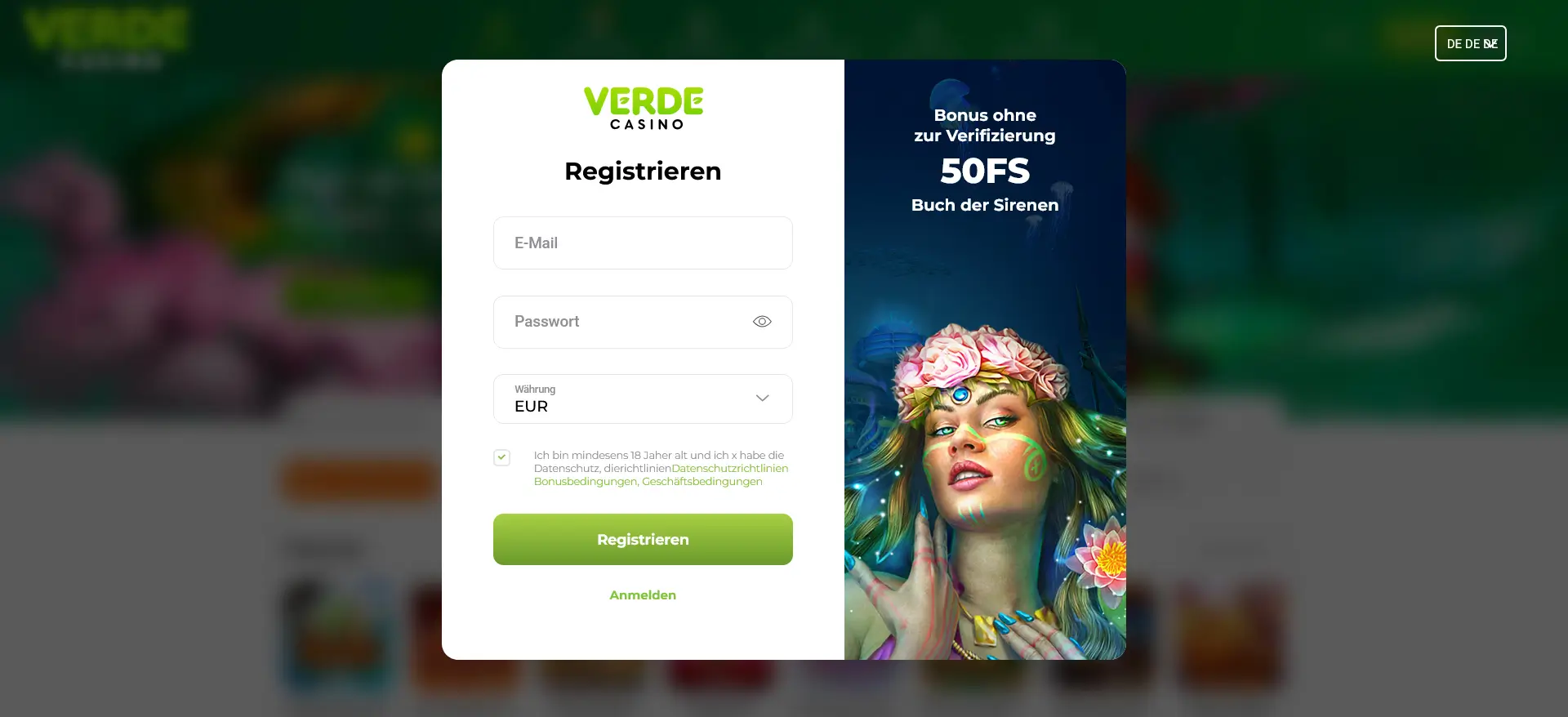 Verde Casino Freispiele gratis