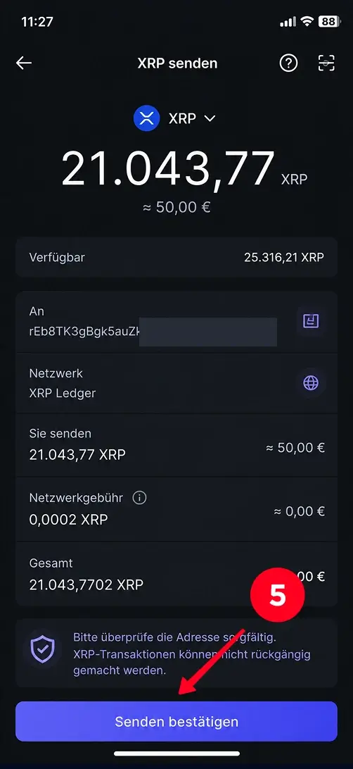 Ripple ans Casino senden