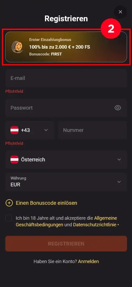 Hollywin Casino Bonusangebot