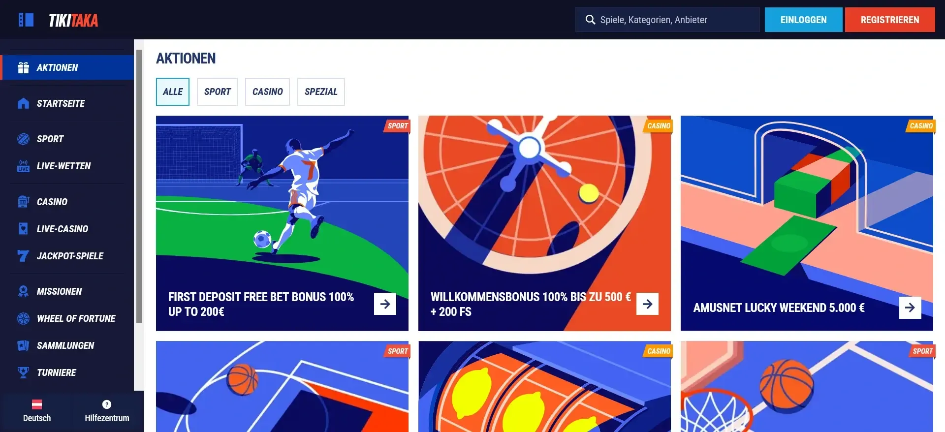 Tikitaka Casino Bonusprogramm