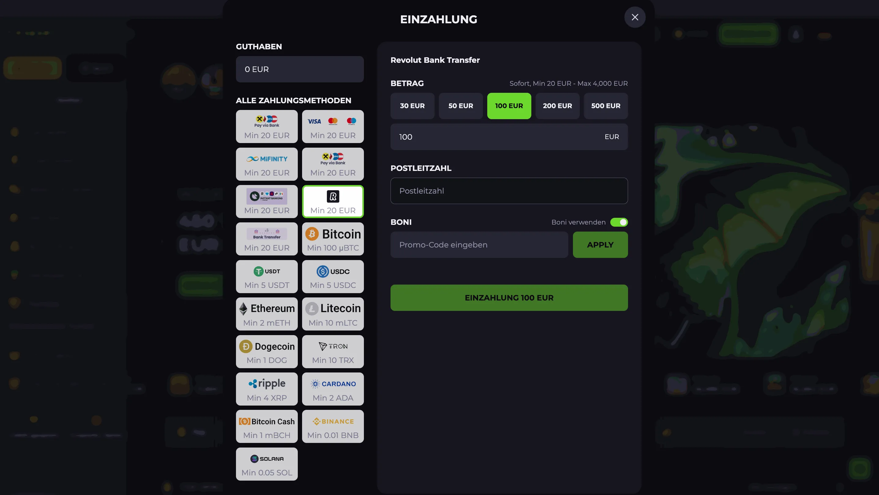 Drakaris Casino mit Revolut einzahlung