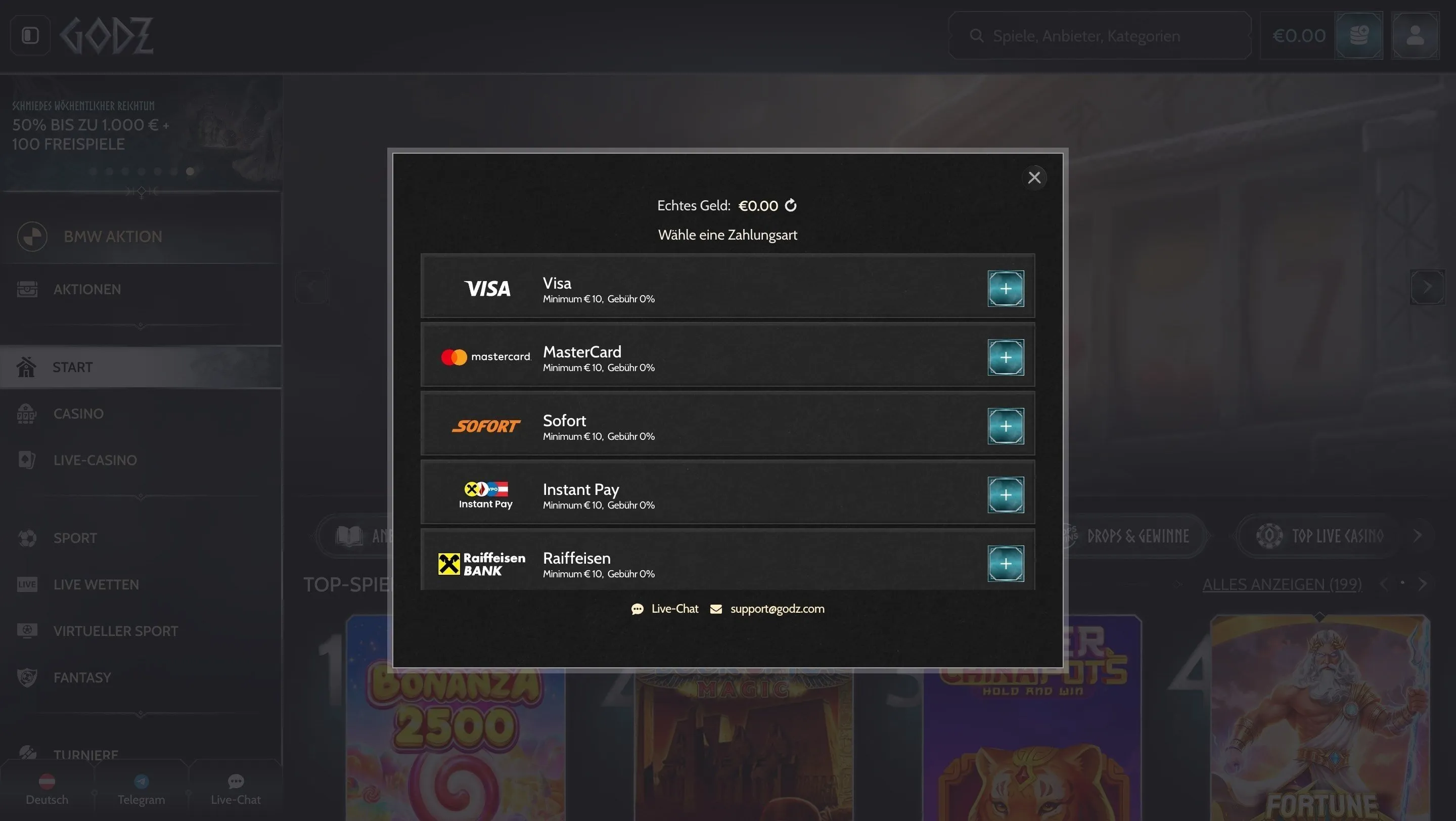 Godz EPS Casino Österreich Godz Casino mit EPS