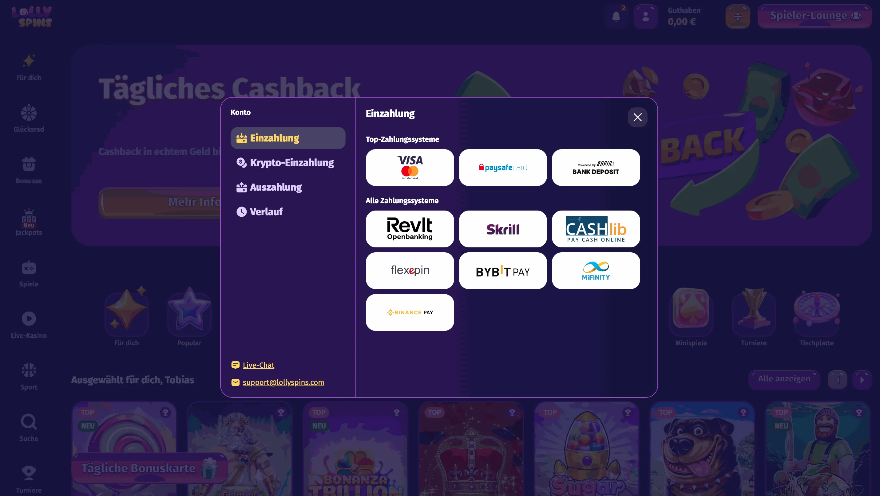 Lolly Spins EPS Casino Österreich Lolly Spins Casino mit EPS