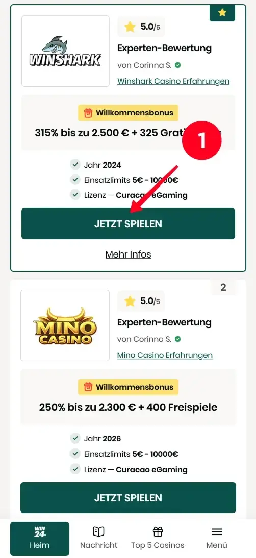 Top Casinos für 5 Lions Megaways im Vergleich