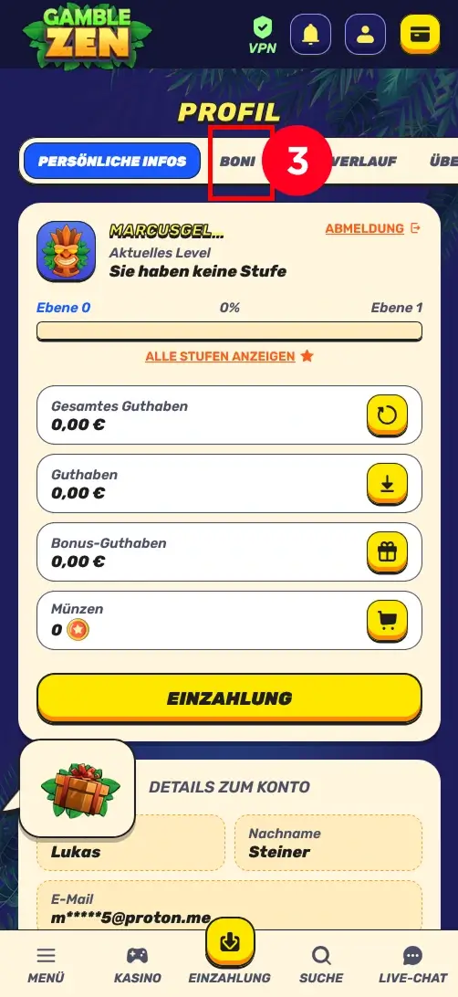 Gamblezen Casino Boni-Reiter mit 50 Freispielen ohne Einzahlung