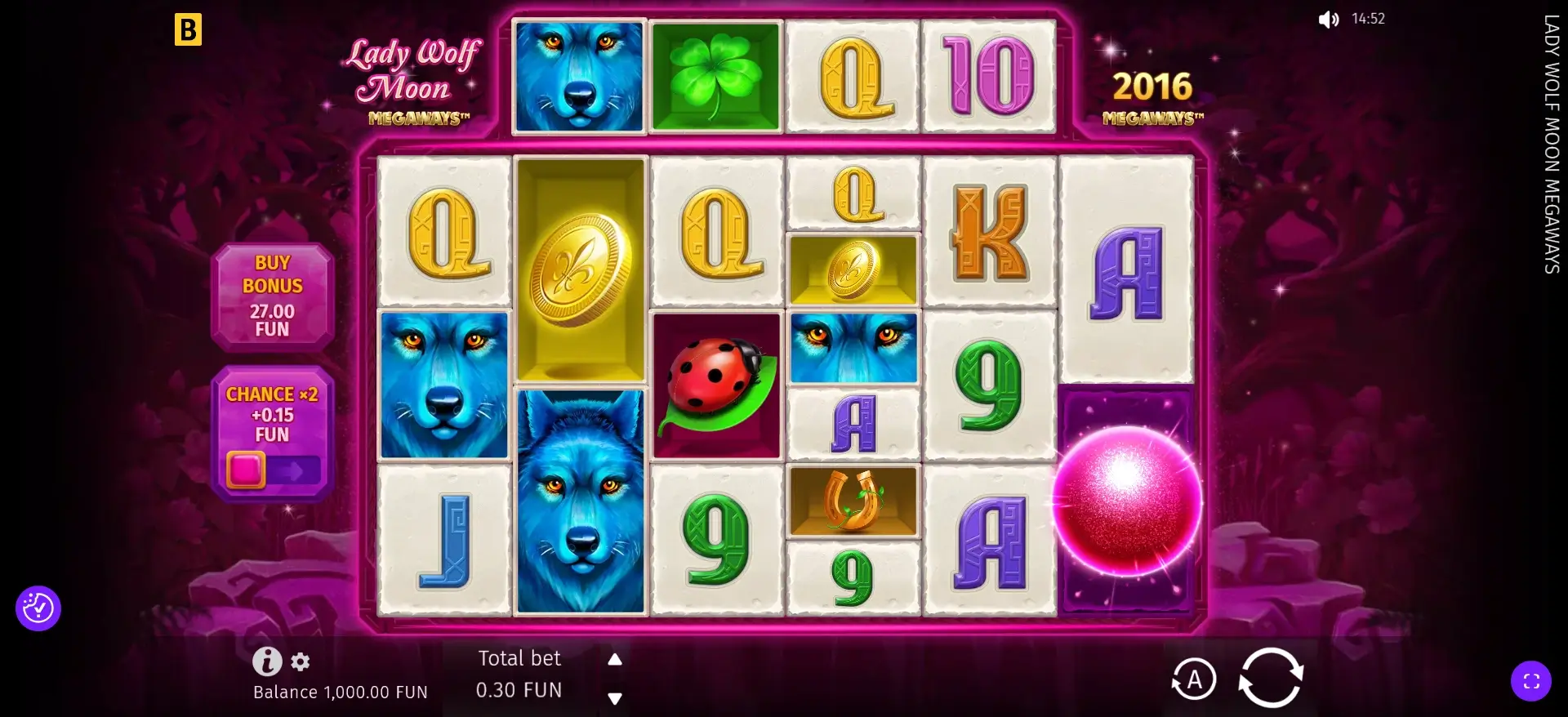 20 Freispiele für Lady Wolf Moon Megaways ohne Einzahlung