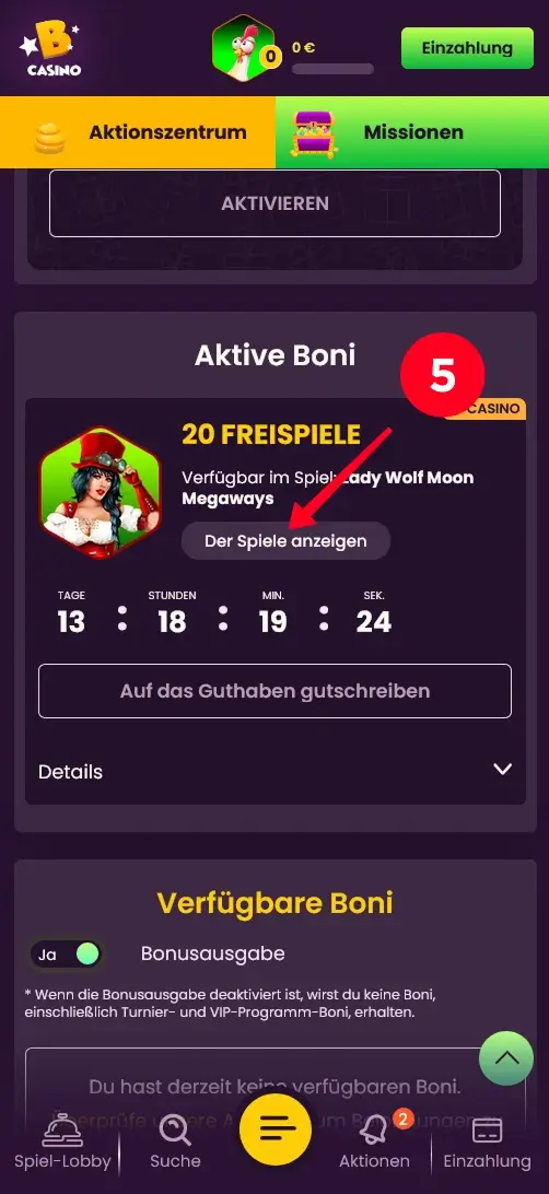 Slot zu den 20 Freispielen ohne Einzahlung öffnen