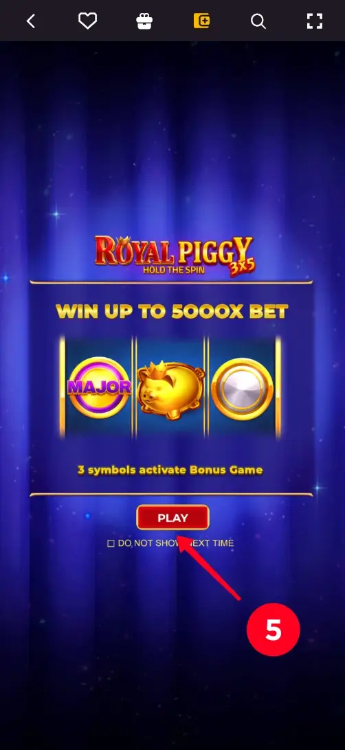 Royal Piggy mit 100 Freispielen aus dem Casino Bonus ohne Einzahlung starten