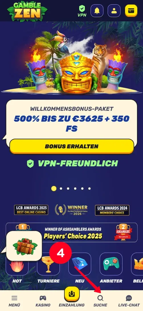 Suche nach dem Slot für 50 Freispiele ohne Einzahlung